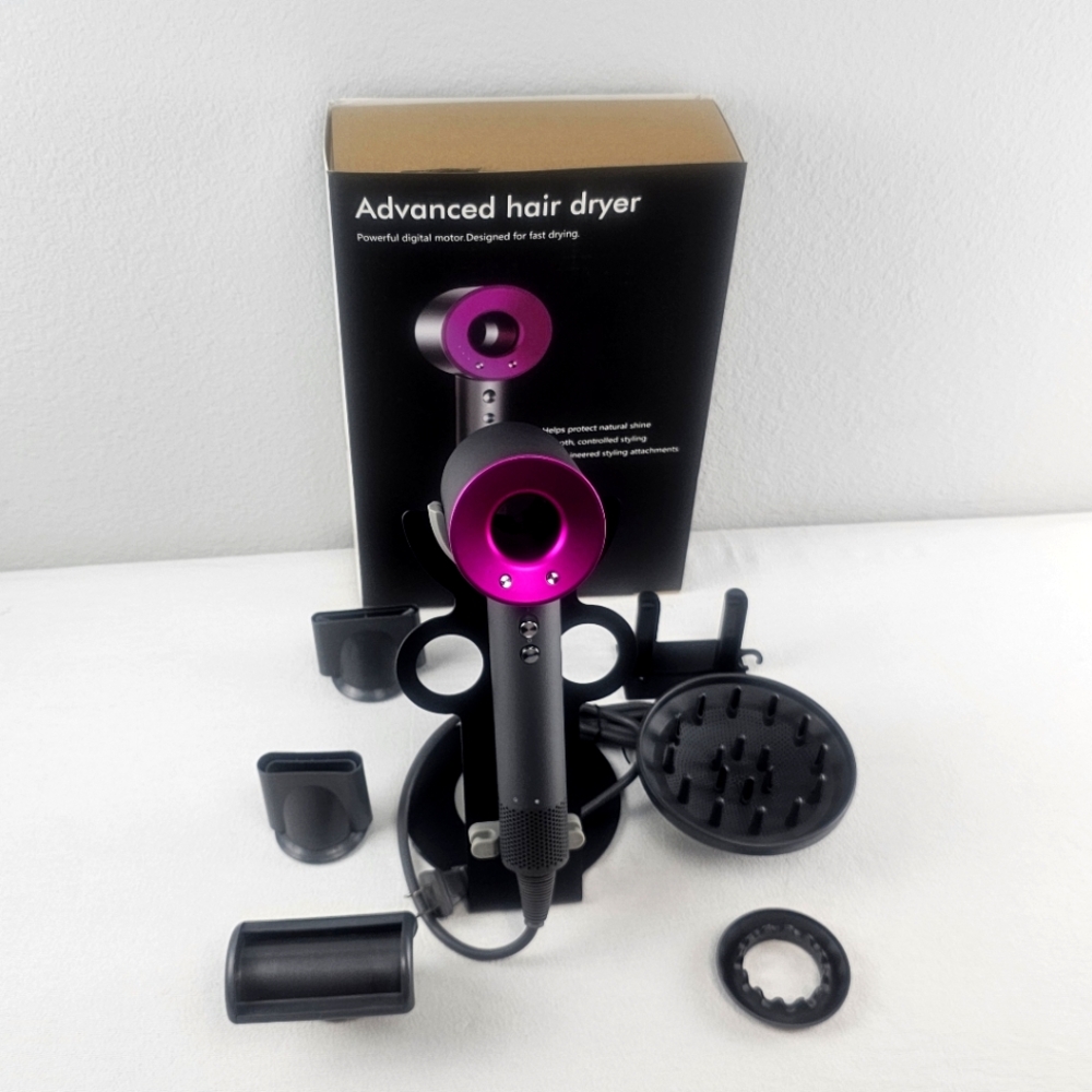 Supersonic Pink Hair Dryer & Magnetic Stand Bundle
